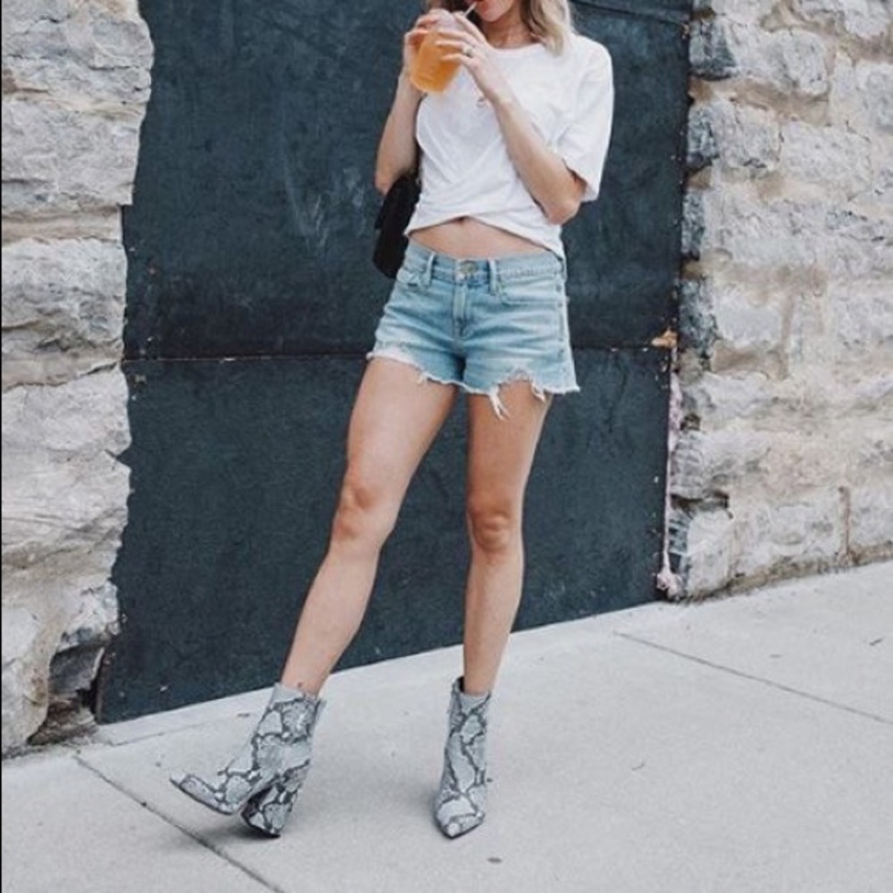Alias Mae Ahara snake skin booties